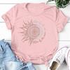 Women's Fashion Casual Summer 2022 Round Neck Short Sleeve Print Tops Blouse