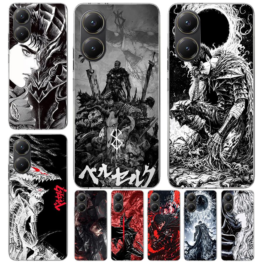 Black White G-Guts B-Berserks For Xiaomi Poco X7 X6 X5 F7 Ultra F6 F5 Pro Phone Case X4 Nfc F4 Gt F3 M6 M5S M5 M4 M3 Fundas Cove