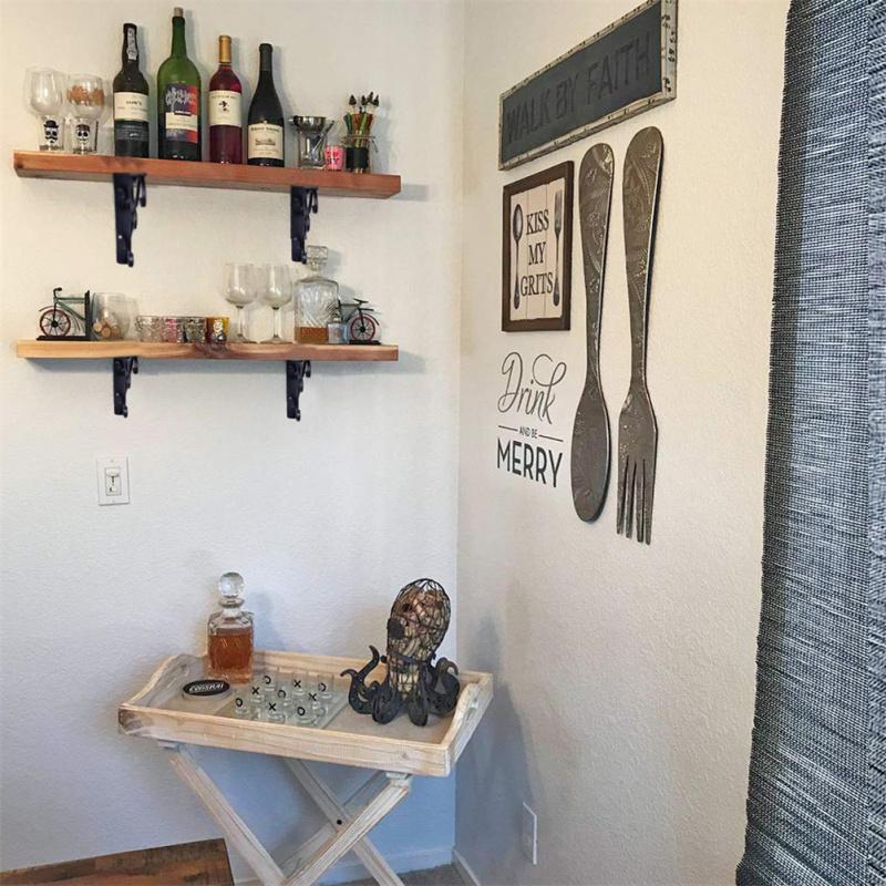 2 stk 8,3 tommer Hyllebeslag Kraftig Høy Styrke Støpejern Antikk Stil Hage Støtter For Hjem