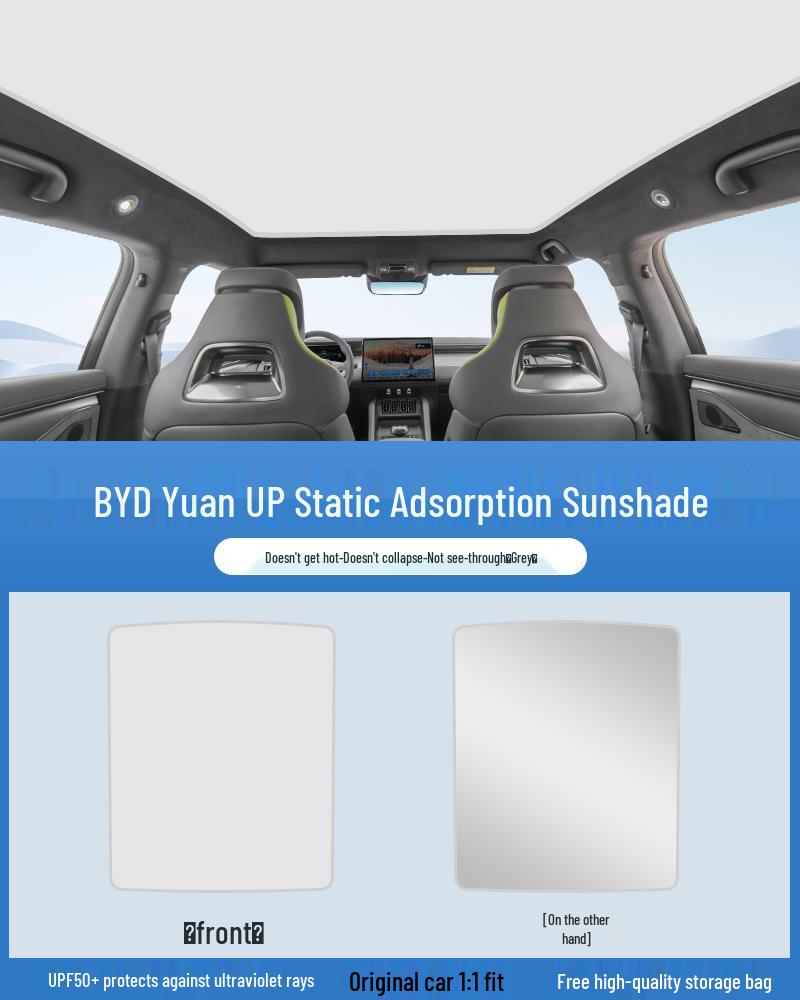 Electrostatic Sunshade Curtain for BYD Song, Seal, Qin, Han, Yuan, Tang, EVDM with Sunroof