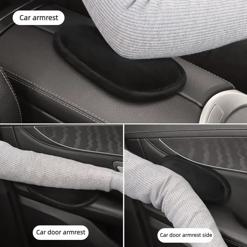 Car Knee Cushion Soft Knee Pad For Car Interior Pillow Comfortable Plush ice silk Universal Elbow Thigh Support Car Accessories