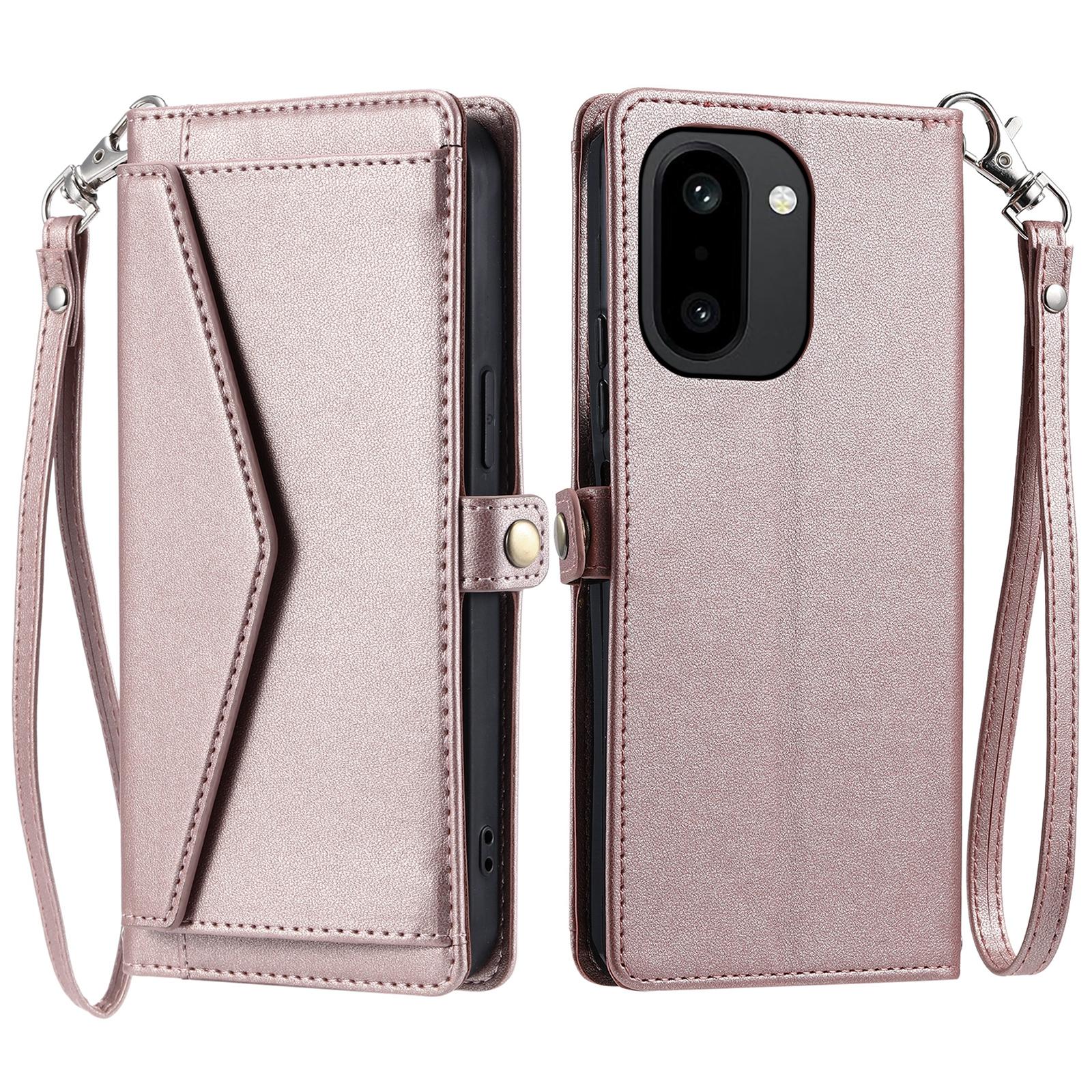 For OnePlus 15R 5G Leather Case with Wrist Strap Wallet Stand Phone Cover