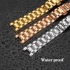 ONEStainless Steel Watchband For MK Three-Eye Watch MK6985/6986 MK2425/2433 Notch Strap Metal Watch Chain 16x8mm 18x10mm 20x12mmMN