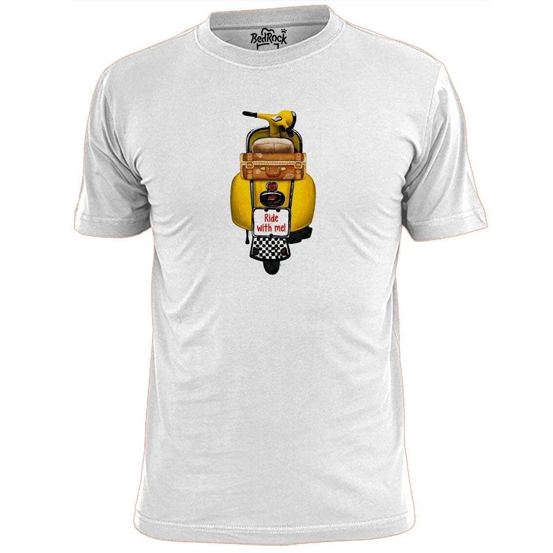 Mens Ride With Me Scooter T shirt Vespa Lambretta Mod Weller 4XL