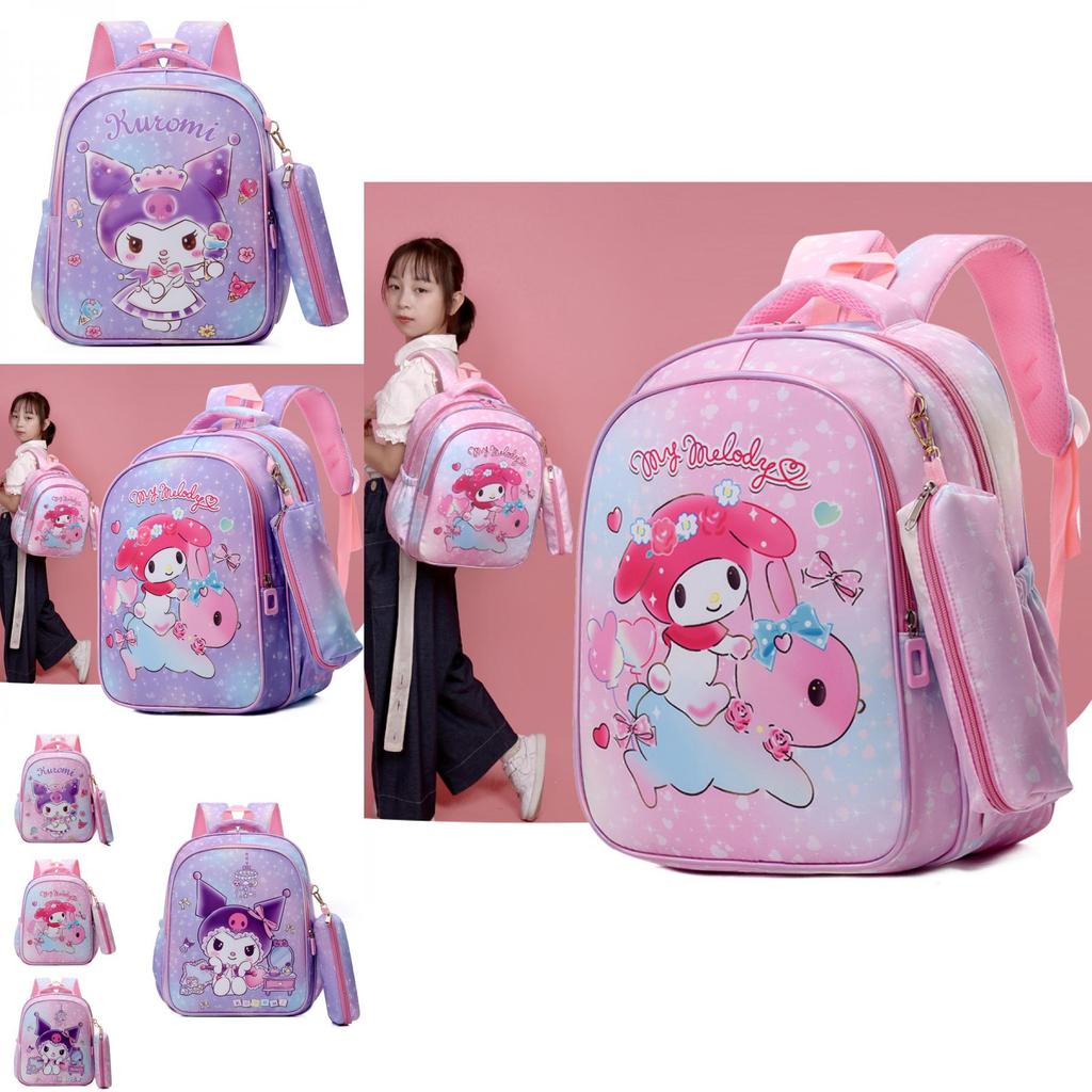 Adorable Cartoon Nylon Backpack For Kids School Outdoor Fun Cute Design