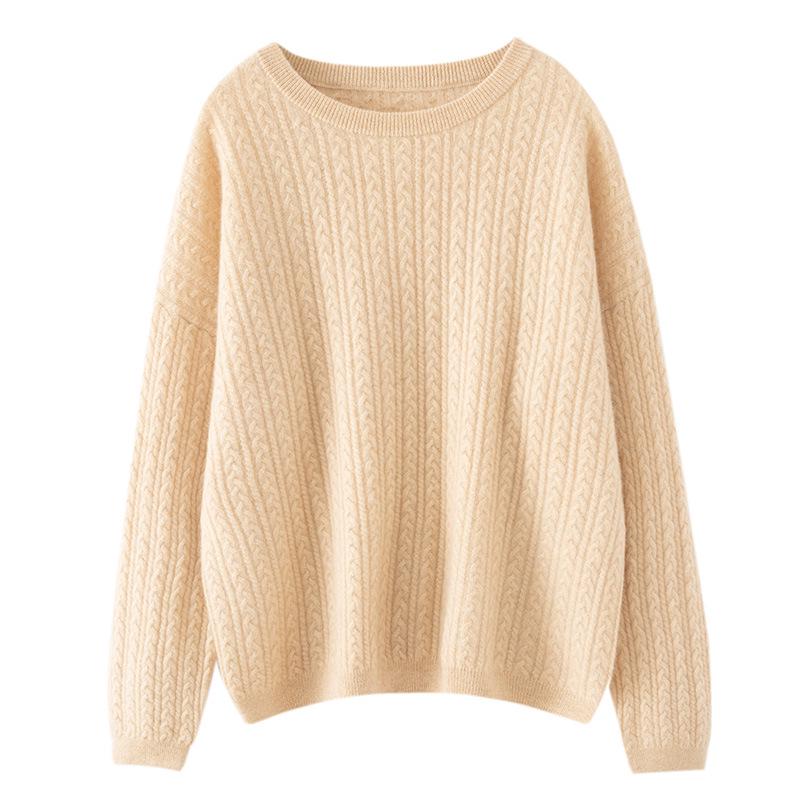 Women's Casual Loose-Fit 100% Cashmere Knit Sweater - Autumn & Winter Style