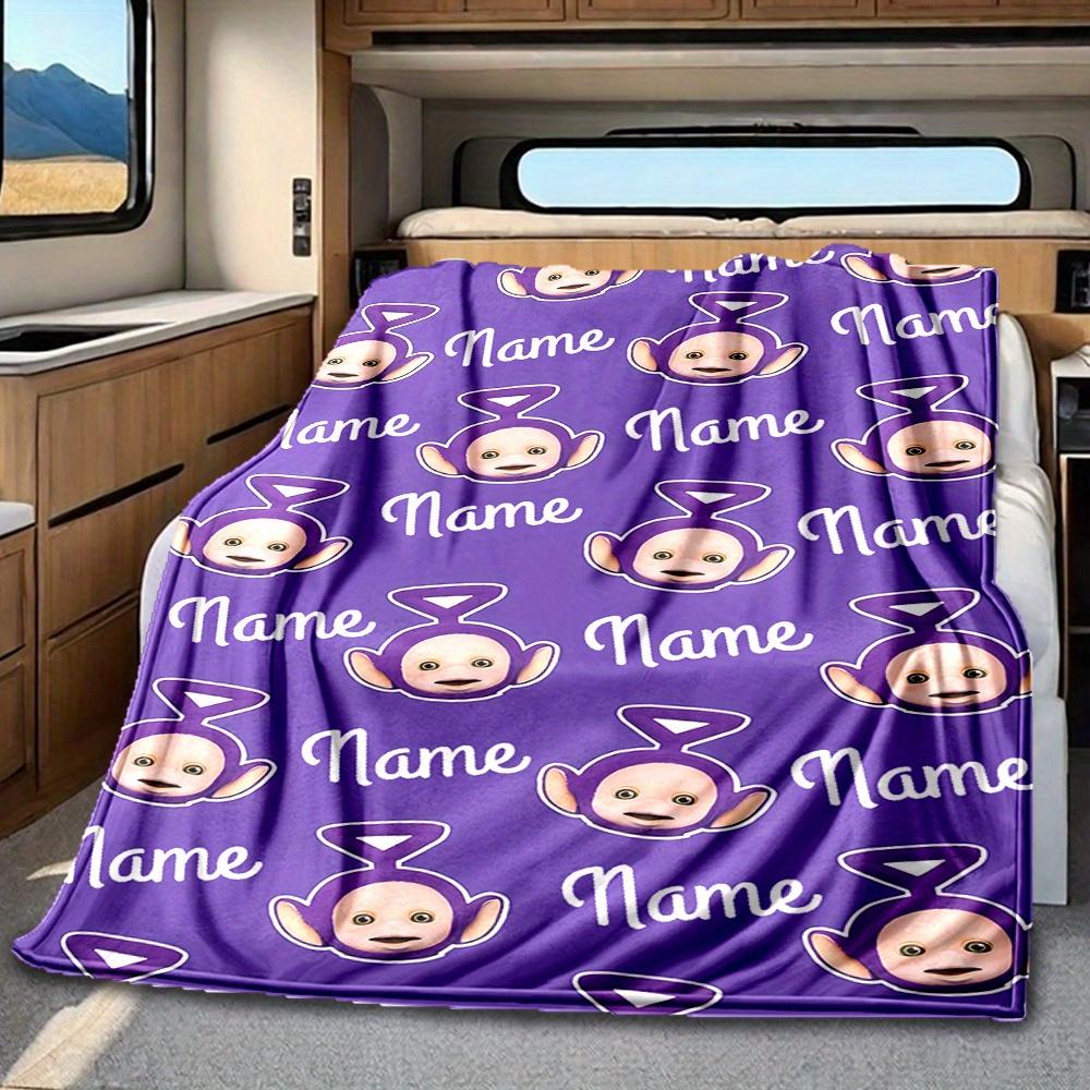 Teletubbies Blanket Personalized Name Soft Comfortable Stylish Blanket Car Blanket Perfect For Travel Camping Outdoor Home Suitable For All Seasons