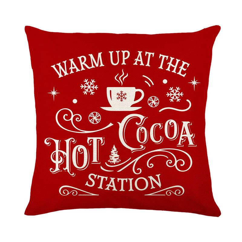 New Cartoon Christmas Holiday Home Cute Pillow Case Holiday Gift Nap Sofa Car Gift Pillow