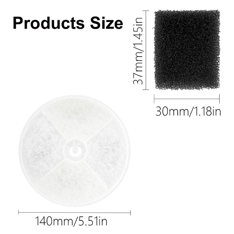 Pet Water Fountain Replacement Filter Replacement Sponge Set Replacement Filter Cartridges Suitable for Drinking
