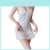 Ensemble de pyjama en soie pour femme avec décolleté en V plongeant et soutien-gorge rembourré pour la relaxation à la maison