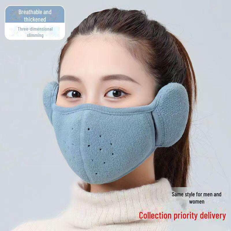 Unisex 3D Winter Mask: Velvet, Ear Protection, Windproof & Breathable for Cycling