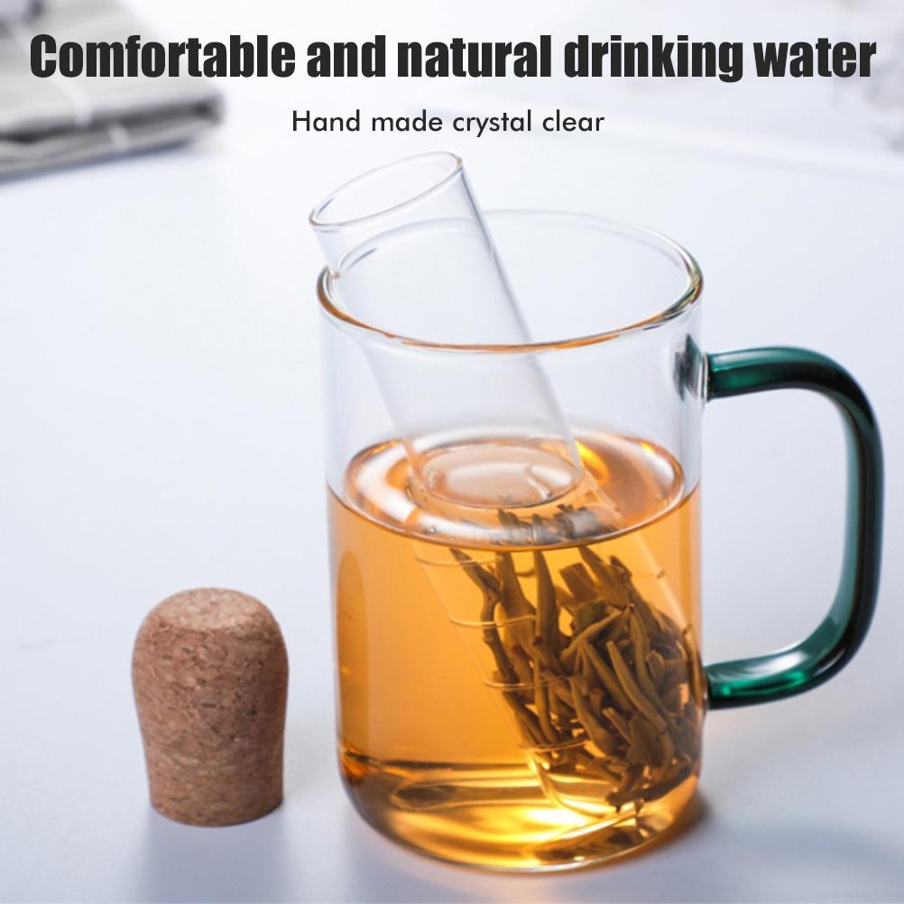 Tea Infuser Heat Resistant Glass Tea Strainer Transparent Tea Cup Strainer