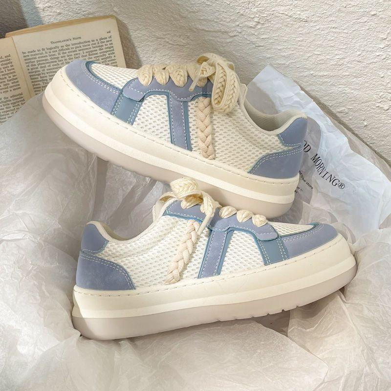 Frühling Herbst Damen Schuhe Lässige Sneaker Originale Mode 2025 Bequemes Mesh Atmungsaktiv Hoch auf Plateau Schuhe für Damen