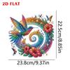 2D Flat Hummingbird DIY Hanging Diamond Art Kits Rhinestone Diamond Painting Set Diamond Art Pendant Wall Decor for Home Windows