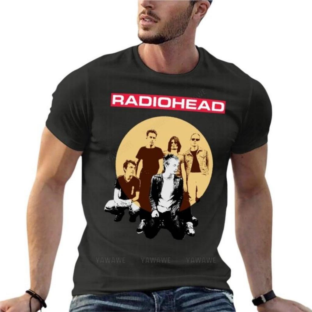 Radiohead Alternative Rock Band Oversized T Shirt Fashion Men Clothing Short Sleeve Streetwear Plus Size Tops Tee