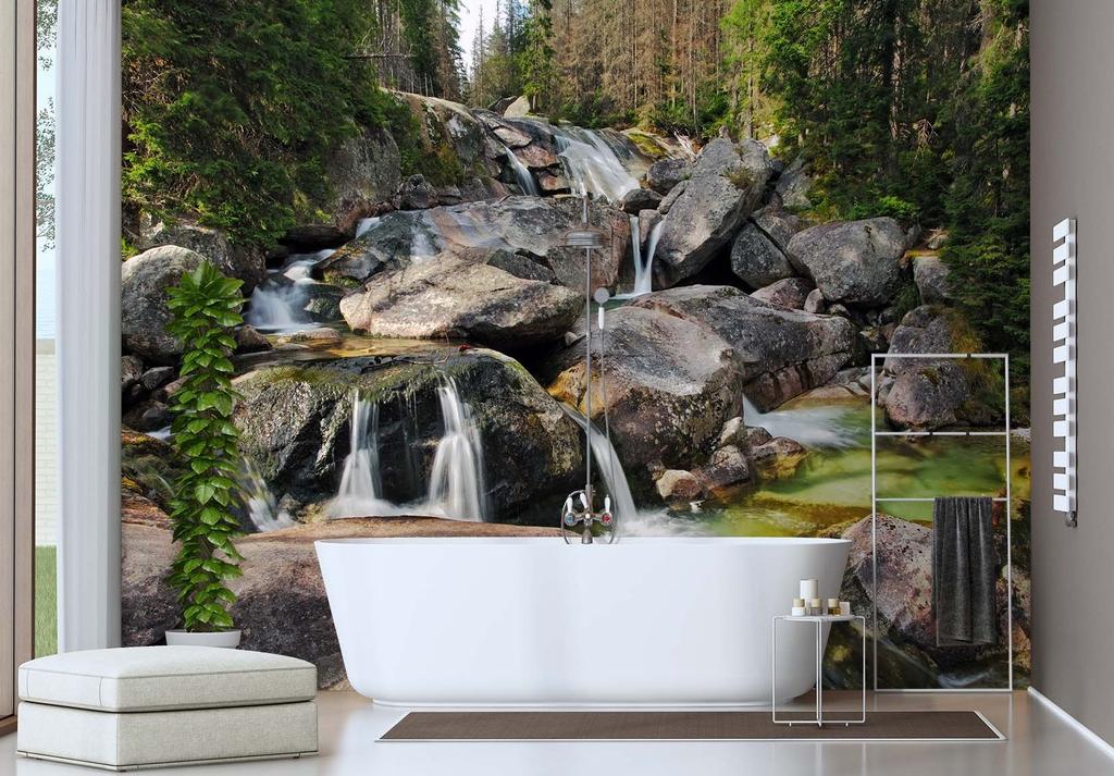 Wallpaper Mountain Stream Nature Landscape