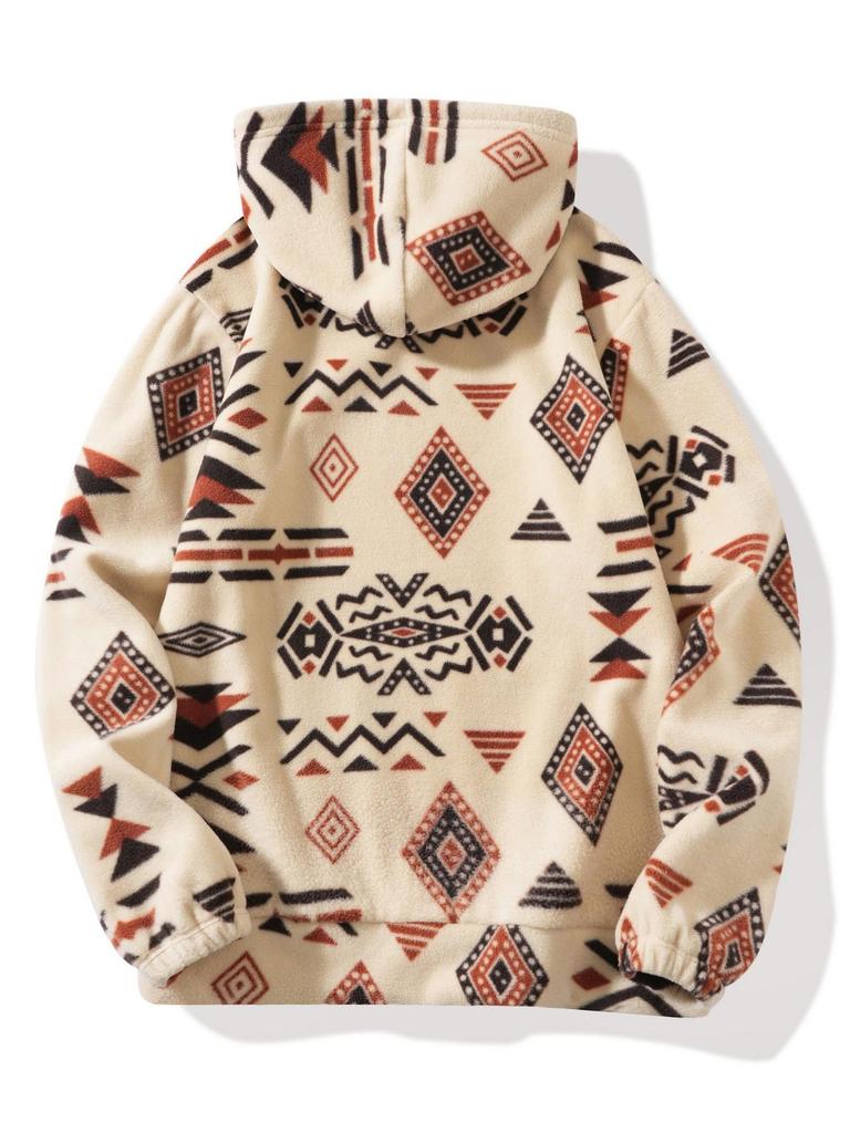 Men's Casual Outdoor Patterned Long Sleeve Hoodie