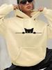 Women's Autumn Winter Warm Loose Casual Pattern Print Sweatshirt Long Sleeve with Pocket Women Loose Breathable Harajuku Hoodie