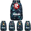 Stylish Roblox Backpack For Kids Featuring A Vibrant Cartoon Pattern And Large Capacity