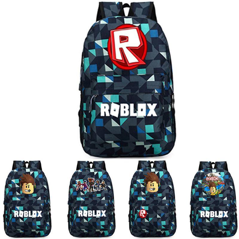 Stylish Roblox Backpack For Kids Featuring A Vibrant Cartoon Pattern And Large Capacity