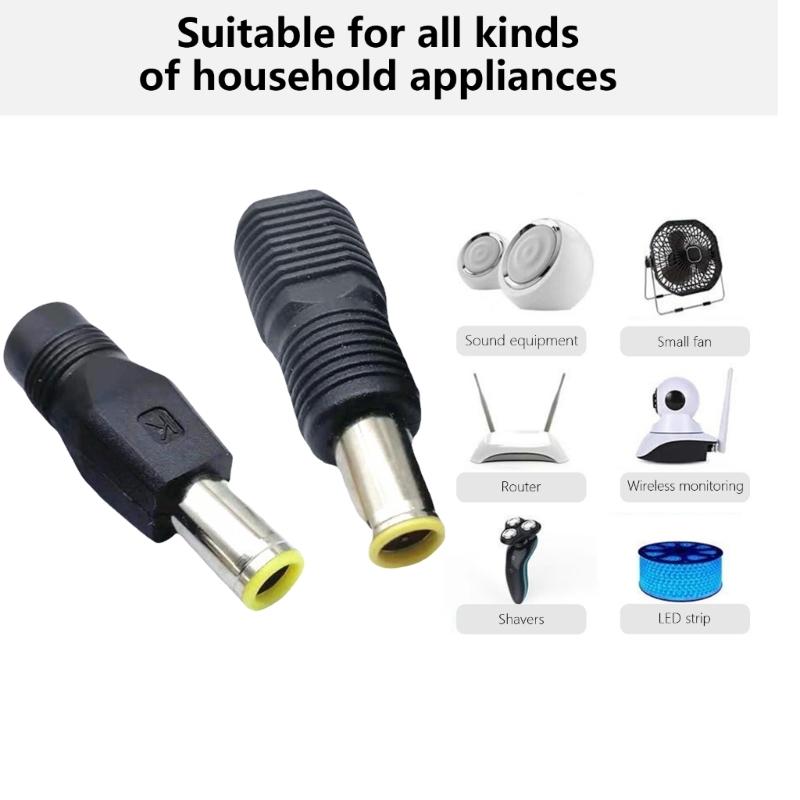DC5.5x2.1mm To DC7.9x5.5mm Power Adapter Female To Male Charging Converter Connector for Laptops Power Supply