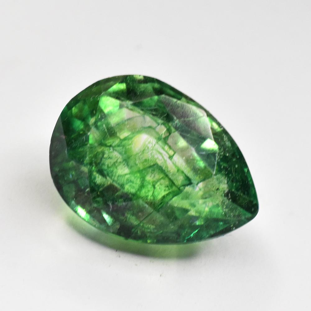 Natural Green Emerald 9.40 Ct Pear Cut Loose Gemstone From Colombia