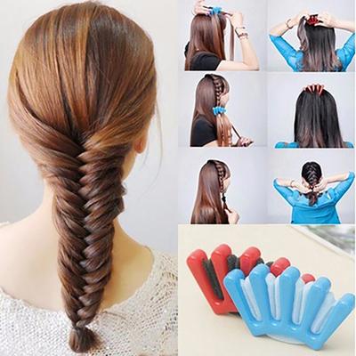 Hair Clips Five-finger Hairstyle Fixing Plastic Women Hair Braider Tool for Daily