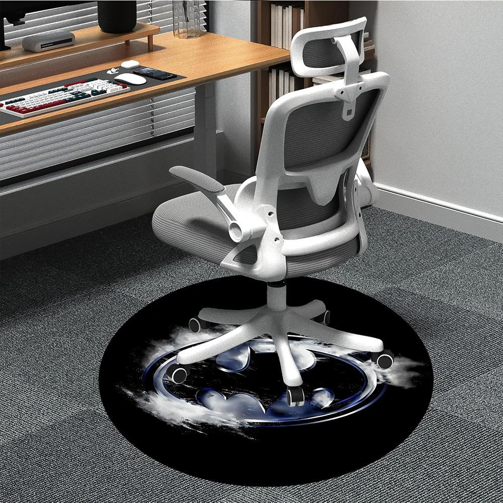 

1pc batman logo Chair Carpet for Office Non-Slip, Indoor Non-Slip Washable Carpet, Non-Shedding Mat For Office yy251030087 80cm by 80cm