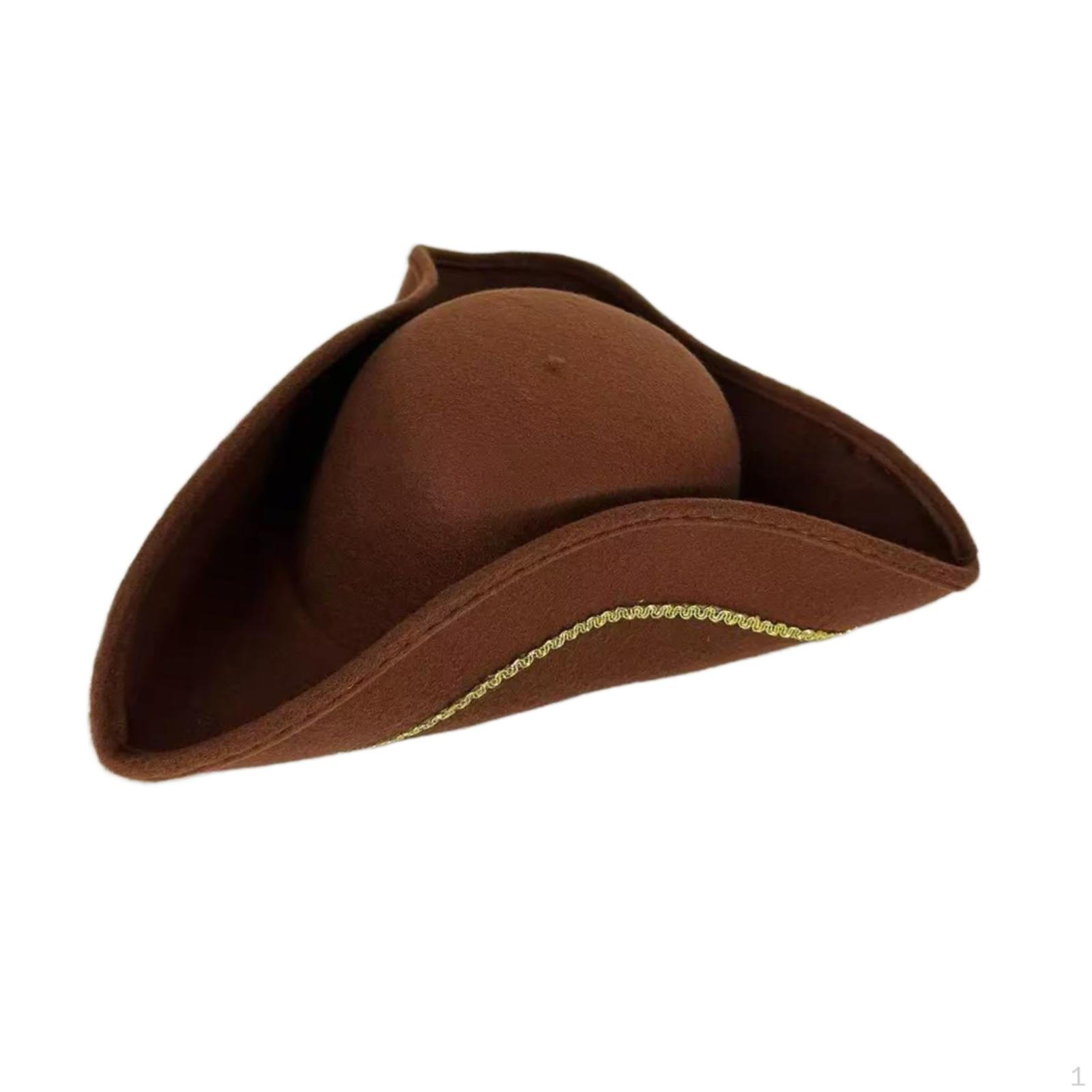 

Декоративная пиратская шляпа для взрослых мужчин/женщин для выступлений на сцене, ролевых игр коричневый