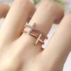 Anelli sottili incrociati di personalità per donna Moda coreana Cristallo Micro Pave Zirconia Cubica Anello per pollice Gioielli Accessori da sposa Regalo R715