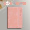 Sijin A7 Leather Hardbound Notebook: Skin-Feel, Elastic Band, Portable Pocket Planner for On-the-Go Note-Taking.