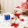 Yousheng 3D Printed Snowman Ornament Christmas Snowman Figurine with Articulated Legs Sitting Snowman Stress Relief Toy for Desk Shelf Festive