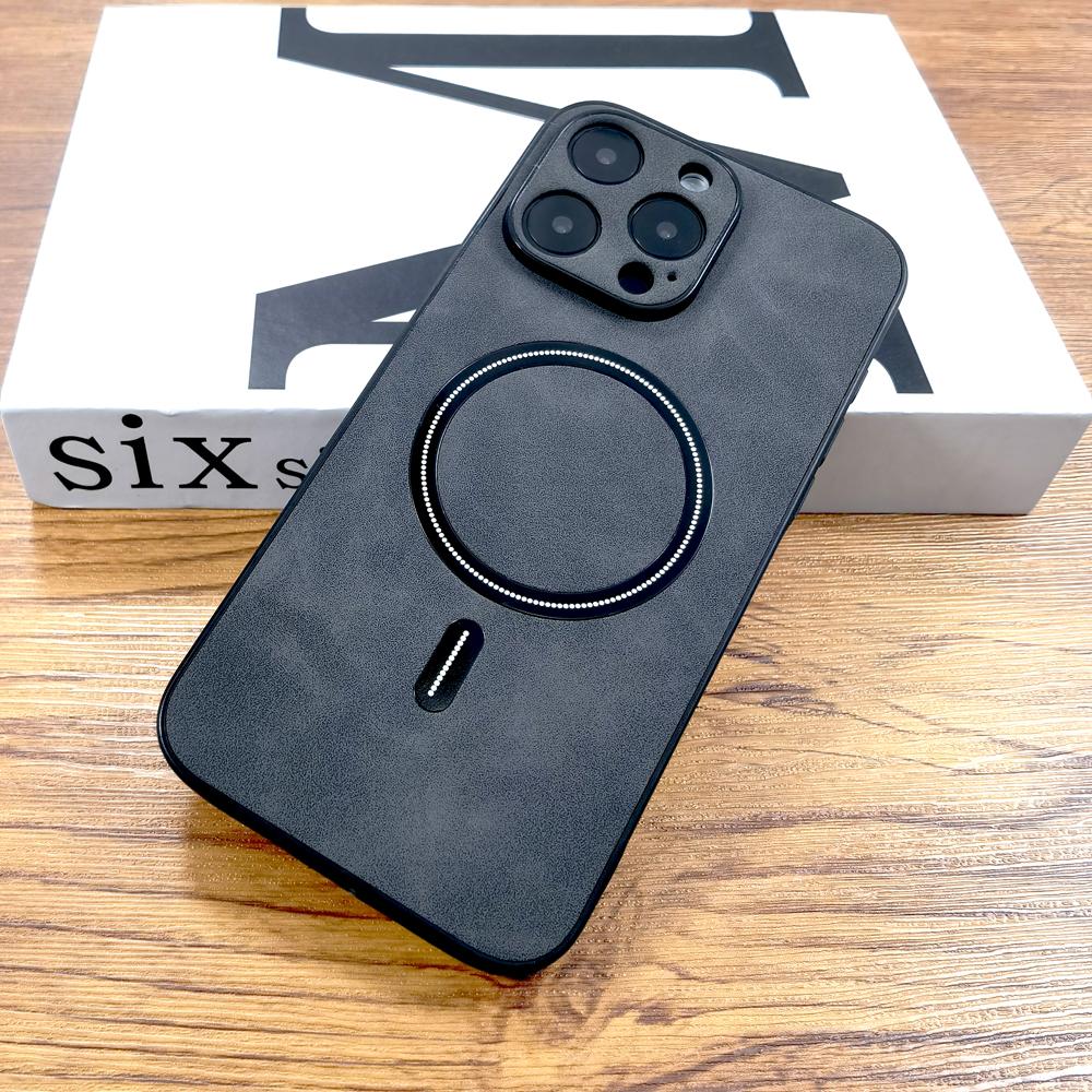 Luxury Leather Retra Case For iPhone 17 16E 16 15 14 13 12 11 Pro Max Air 16Pro 15Pro Magsafe Wireless Charge Mag Safe Cover