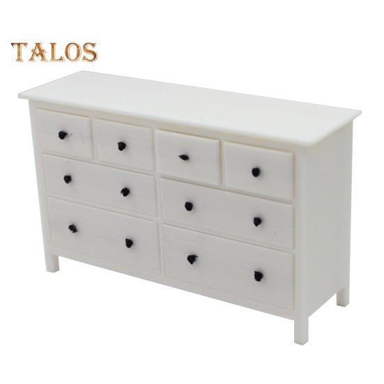 

1:12 1:6 Мини-шкаф для кукольного домика, 8 ящиков, шкаф для хранения вещей в спальне, миниатюрная модель мебели для самостоятельного изготовления аксессуаров для кукольного домика белый