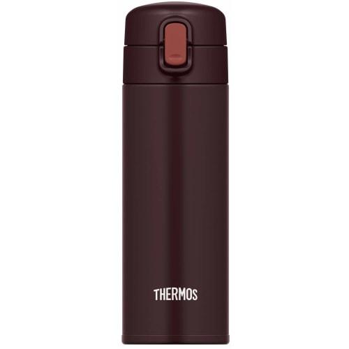 Thermos Vacuum Insulated Straw Bottle, 350ml, Brown, Keeps Drinks Cold Only, FJM-350 BW