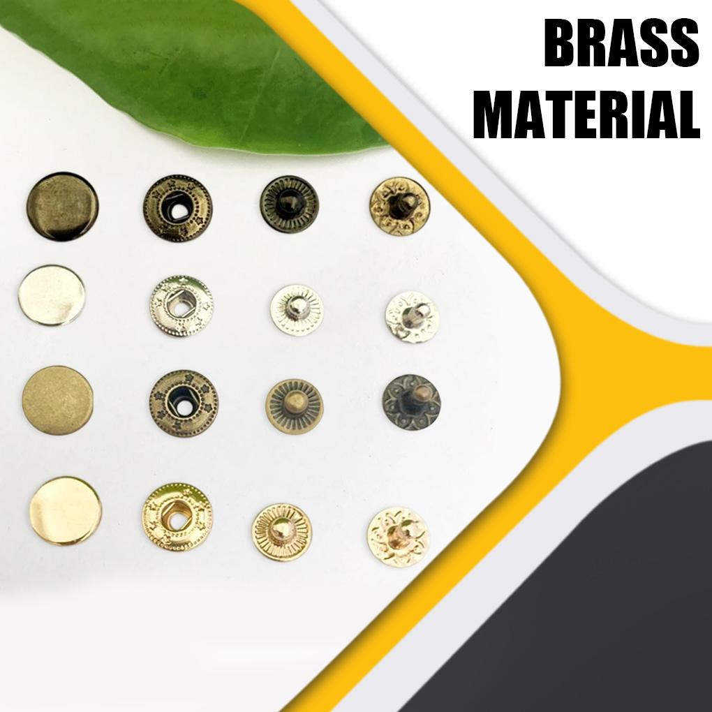 Clothes Jacket Brass Button Replacement Leather Belt Pants Handbag Vintage Style Buttons DIY Crafting Accessories