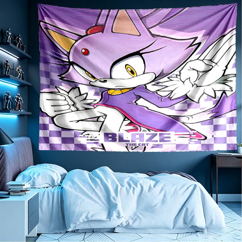Sonic Print Tapestry, Lightweight Wall Hanging, for Bedroom, Dorm, Living Room, Home Art Decor, Birthday Christmas Gift for Friends