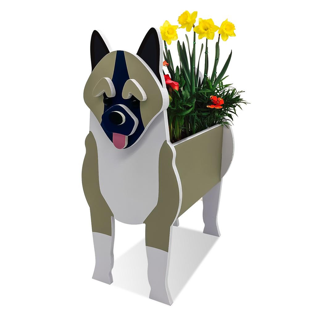 Garden Flower Pot Dog Planter Schnauzer Bulldog Poodle Corgi Yorkshire Garden Pots DIY PVC Flower Planter Garden Home Decor