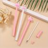 12pcs Cute Pink Flamingo Swan Gel Pen Summer Flamingo Party Supplies School Party Favor Gift Office Giveaways Birthday Party Gift Back To School Se