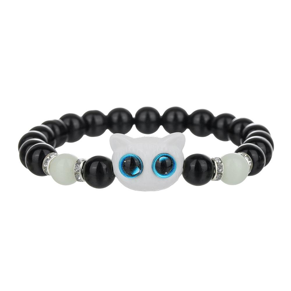 

Сыр Милый котенок Светящийся браслет Ожерелье Пара Мультяшный Маленький черный кот Аксессуары Ожерелье