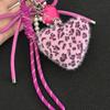 Braided Rope Keychain Star Plush Heart Bag Pendant Charm Fashion Backpack Accessories for Handbag,Purse Decorations