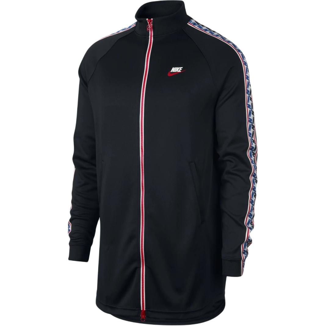 

Nike Спортивная одежда Трек Логотип Повседневная Толстовка с Круглым Вырезом и Длинным Рукавом Куртка Мужская Куртка Черная AJ2681-010 M