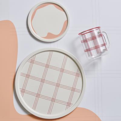 LASSIETTE LUVY Glasbecher (430ml), Teller Geschirr Rosa