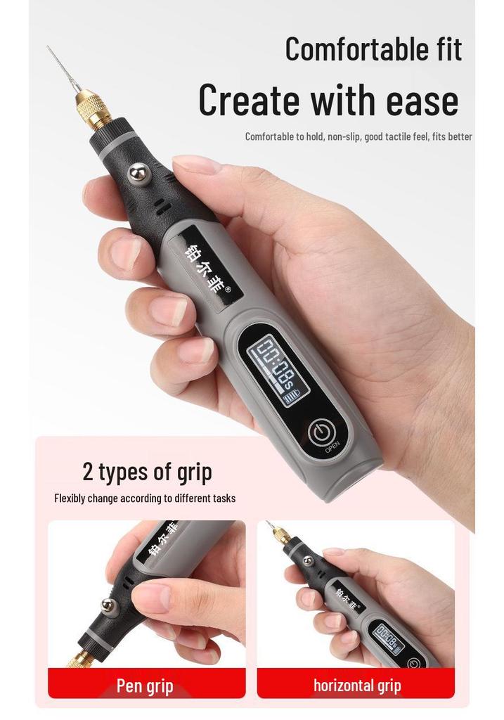 Wireless Mini Electric Grinder: Rechargeable Lithium Battery Handheld Tool for Grinding, Drilling, Engraving & Polishing