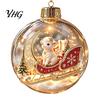 Christmas Gift Embellishments Glowing Story Ornament, Light?Up Mini Holiday Scene Hanging Ball with Warm Party Favors LED Light, Clear Plastic