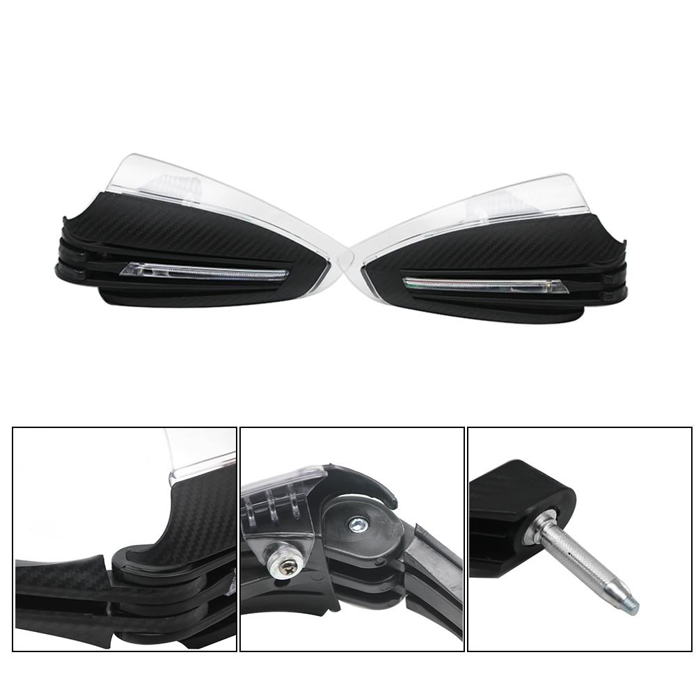 ZSDTRP Motorcycle Led Hand Guard Shield Windproof Motorbike Motocross Universal Protector Modification Protective