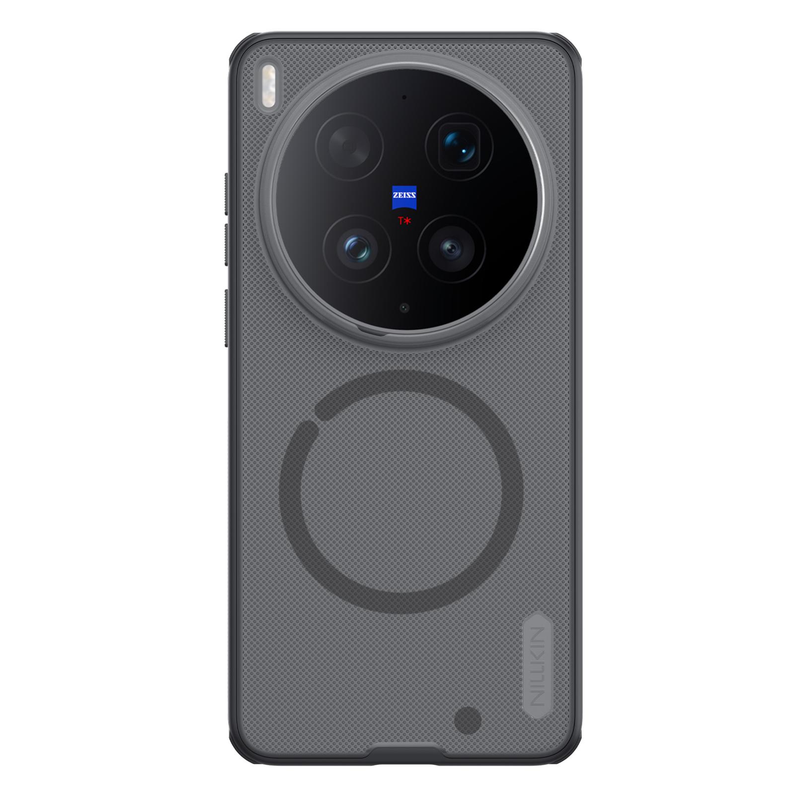 

For Vivo X300 Ultra Phone Case Nillkin Super Frosted Shield Pro Magnetic Hard PC+TPU Shell Shockproof Back Cover Vivo X300 Ultra прозорий колір чорний