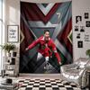 Tapisserie murale Cristiano Ronaldo Décoration d'intérieur Tissu à suspendre au mur pour chambre à coucher Salon Arrière-plan