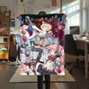 1PC Puella Magi Madoka Magica Print Flannel Blanket, High Quality All Seasons, Home Decor, Warmth and Comfort, Perfect for Christmas Gifts