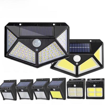 100 LED Solar Motion-Sensor Garden Wall Light: Auto-On At Dusk